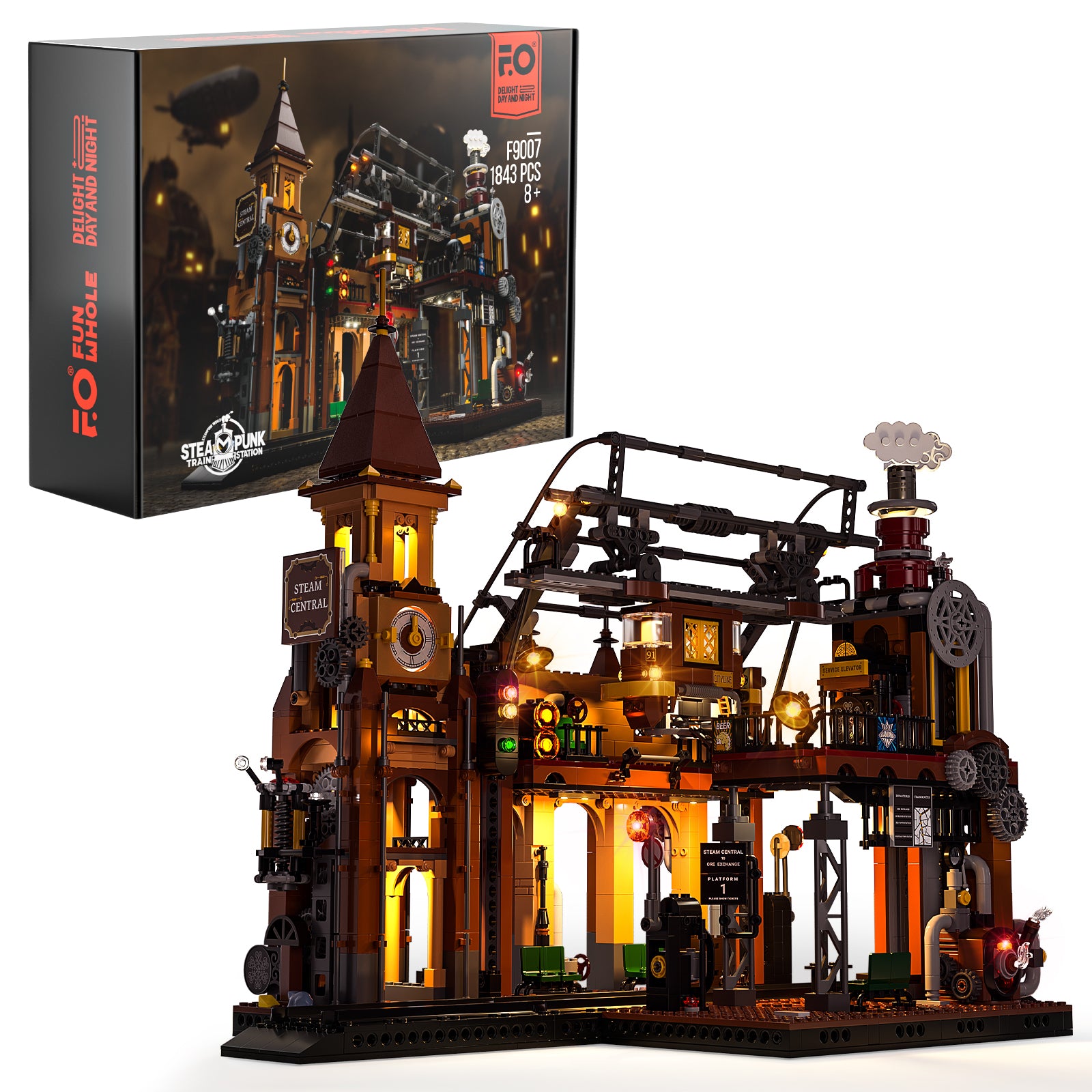 Lumibricks (FO) - Steampunk Train Station