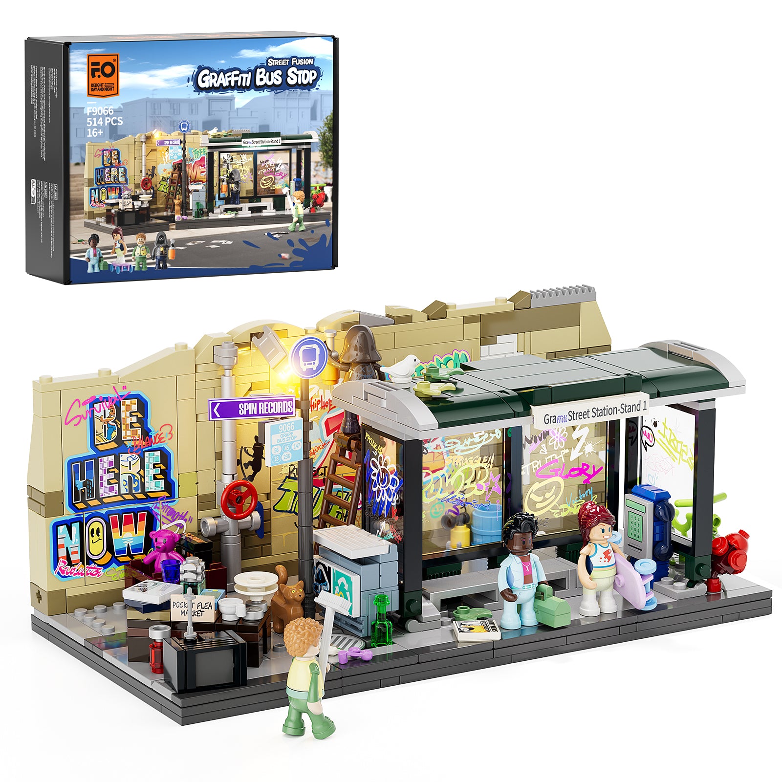 Lumibricks (FO) - Graffiti Bus Stop