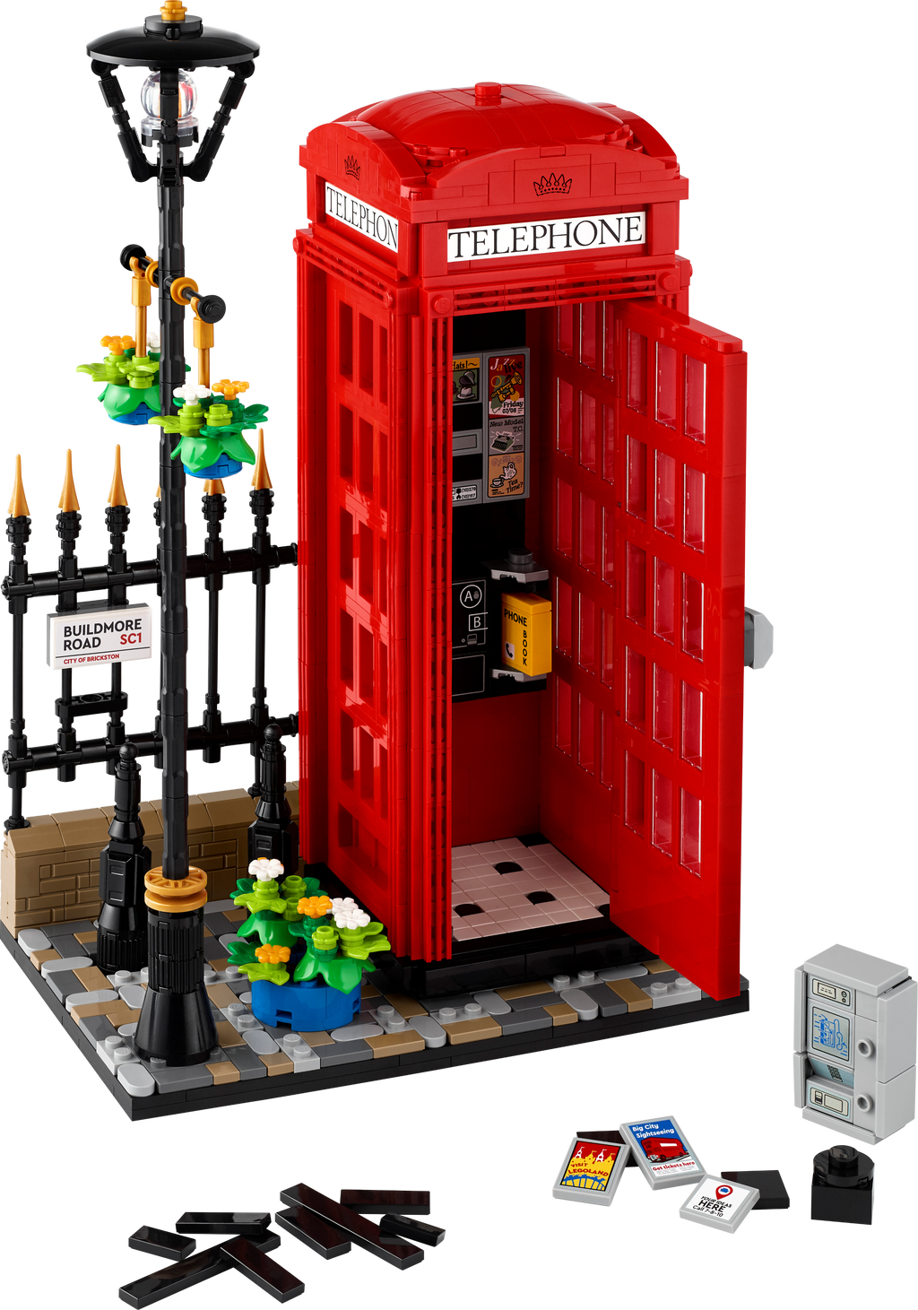 LEGO Ideas Red London Telephone Box 21347 Building Set for Adults