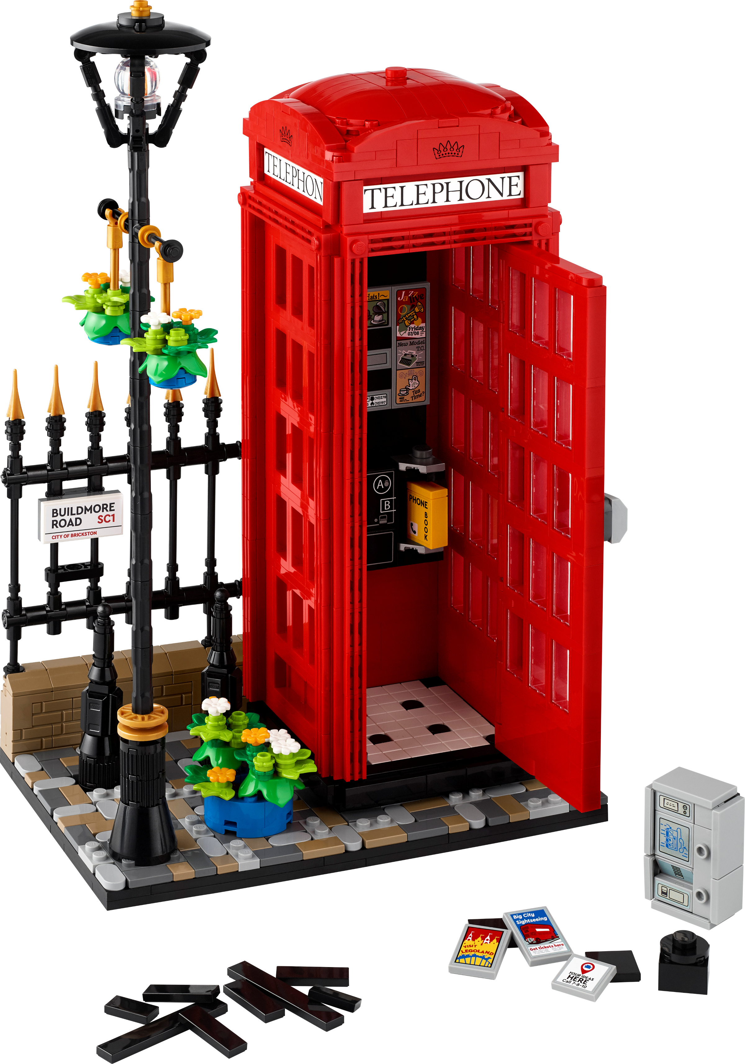 LEGO Ideas Red London Telephone Box 21347 Building Set for Adults