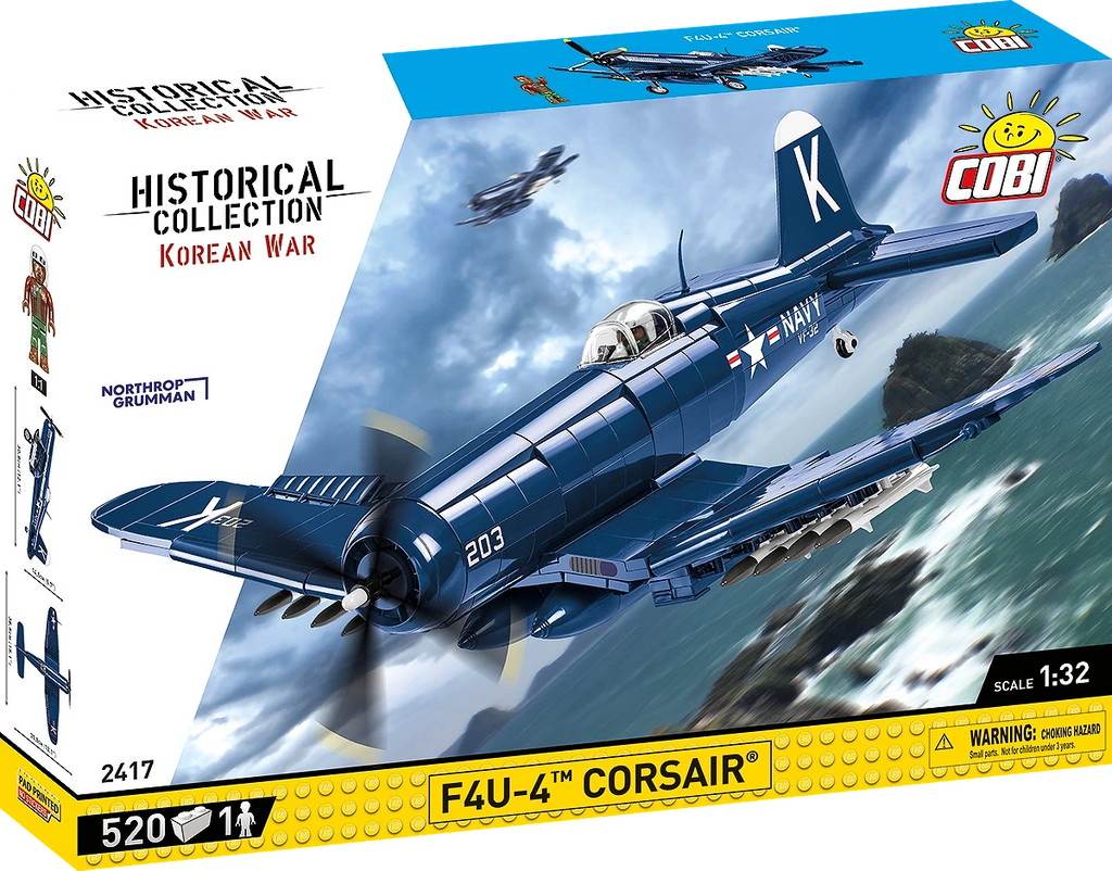 COBI 2417 F4U-4 Corsair Korean War Fighter Aircraft Building Set