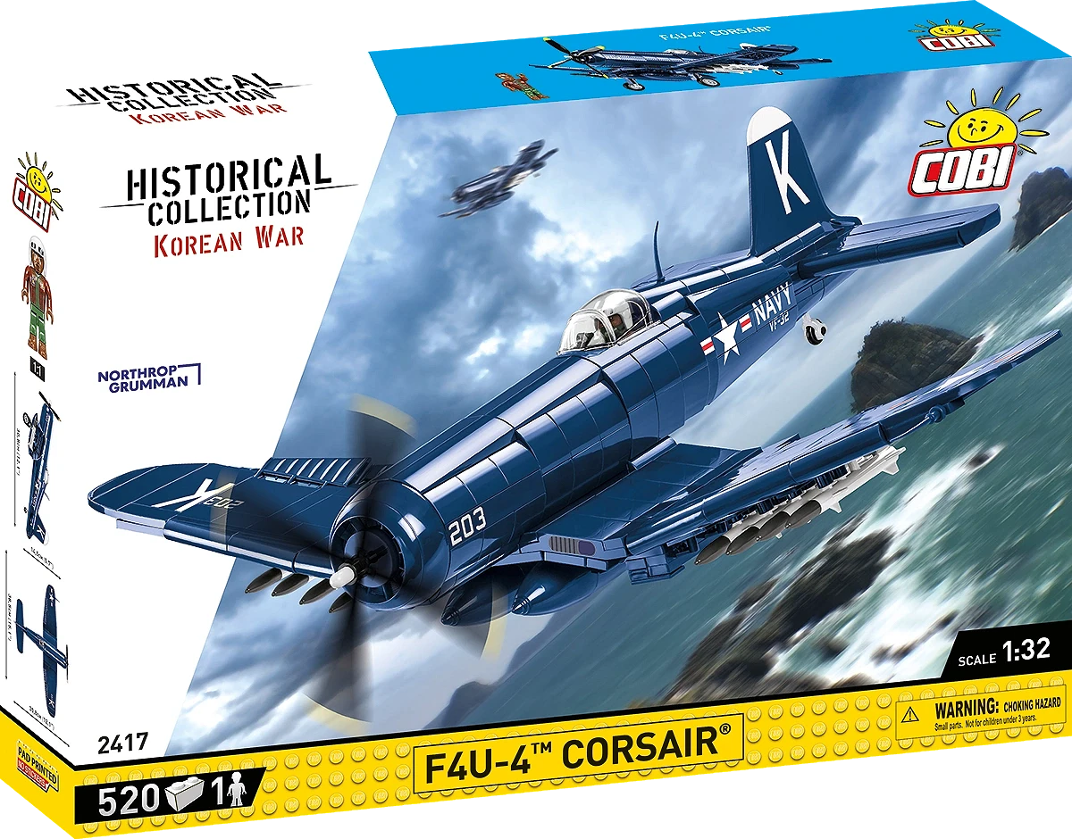 COBI 2417 F4U-4 Corsair Korean War Fighter Aircraft Building Set