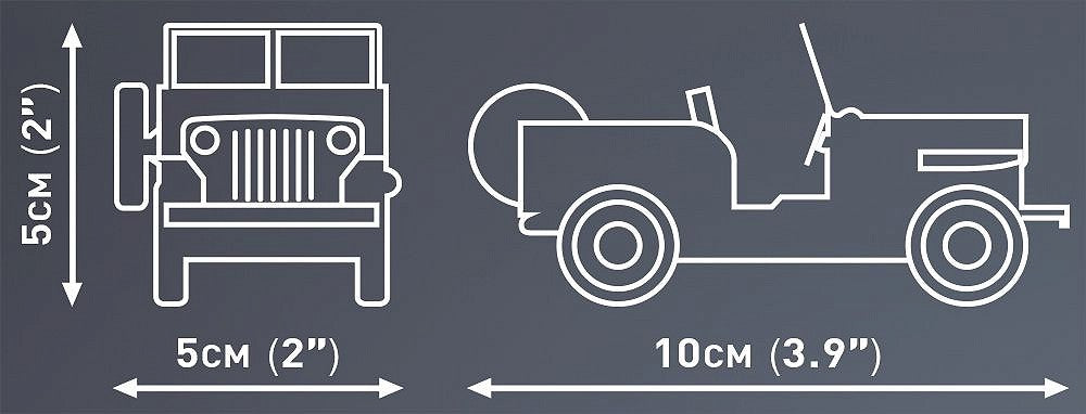 Cobi Jeep Willys CJ-2A Civilian 1:35 Scale Building Block Model