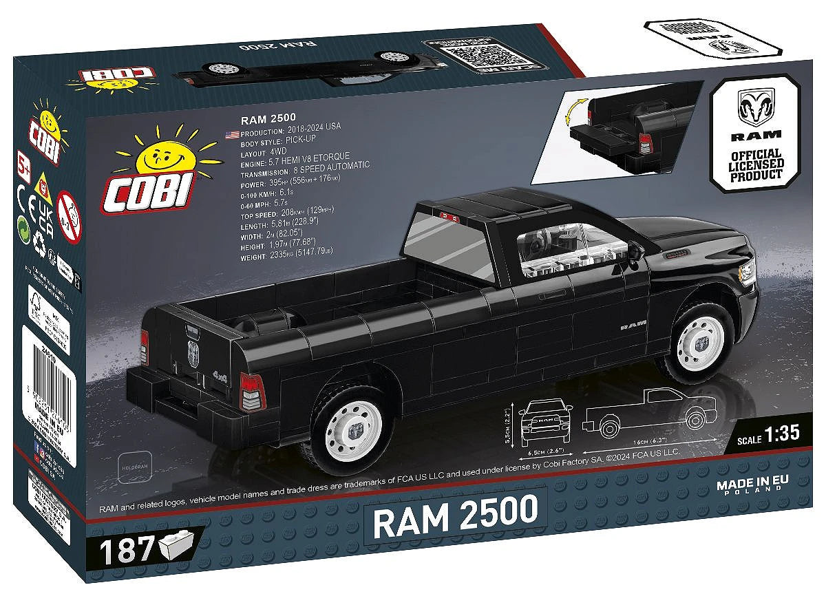 COBI 24610 RAM 2500 Dodge Pickup Truck 1:35 Scale Model