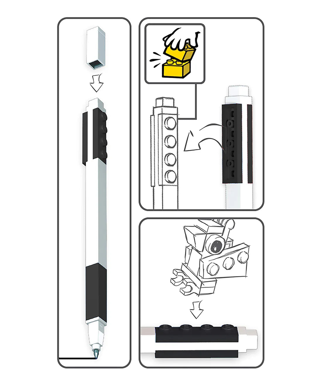 LEGO® Pen Pal Gel Pen with Minifigure Black