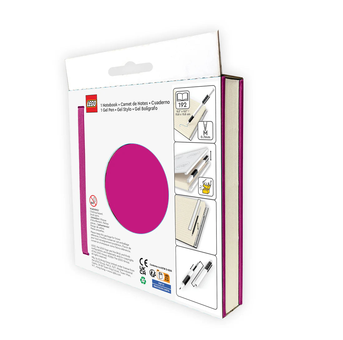 LEGO® Locking Notebook with Gel Pen Violet- in Box
