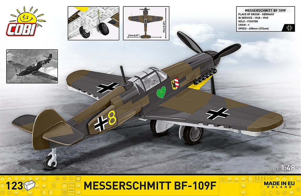 Messerschmitt Bf-109F Model – COBI-5873 – 1:48 Scale Aircraft Building