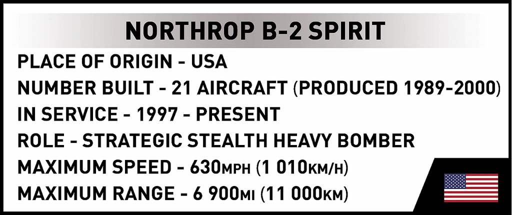 Cobi Northrop B-2 Spirit Stealth Bomber Model Kit - 5916