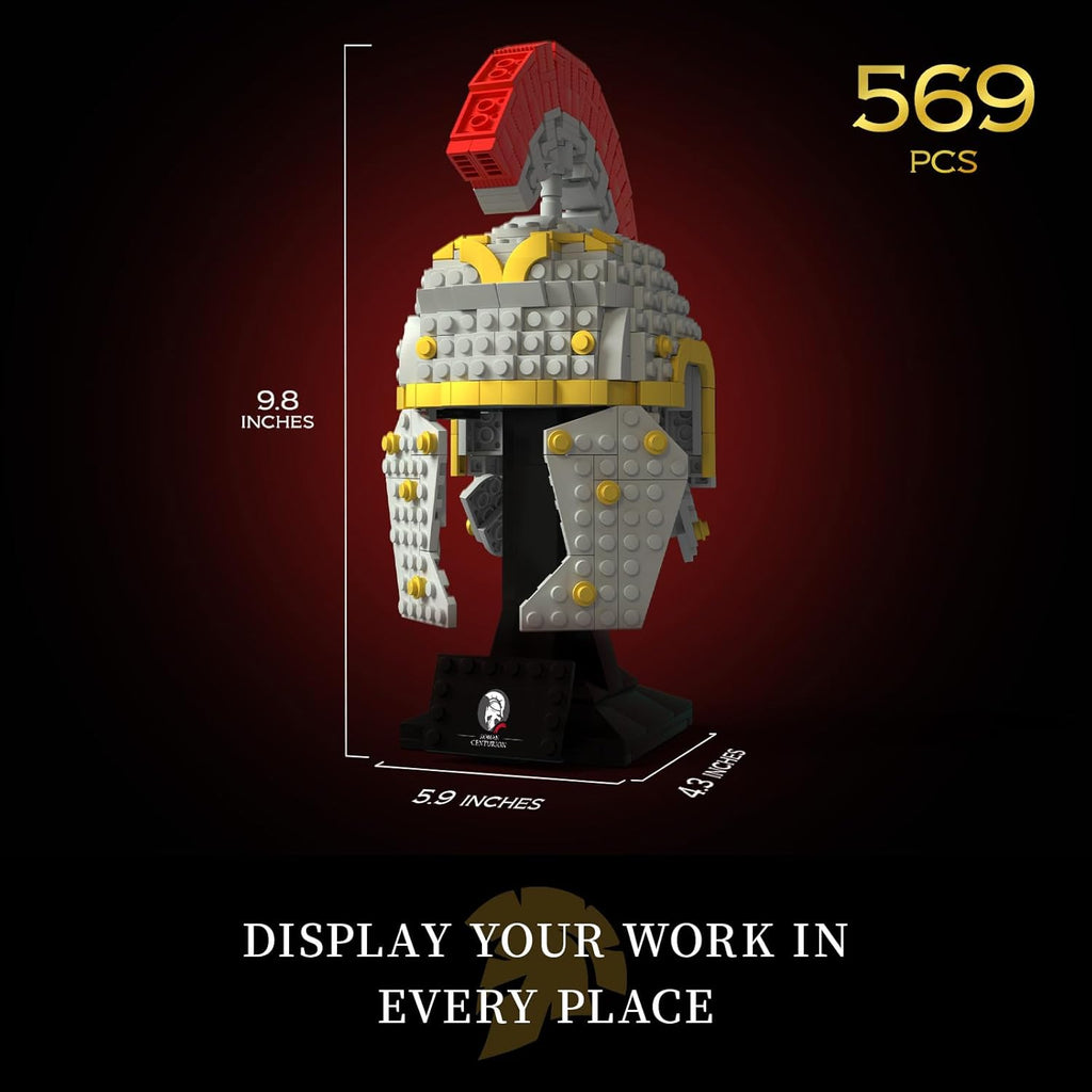 Givenni Roman Centurion Helmet Building Set for Adults 596 Pieces