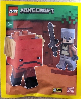 Lego Nether Hero and Strider Paper Bag