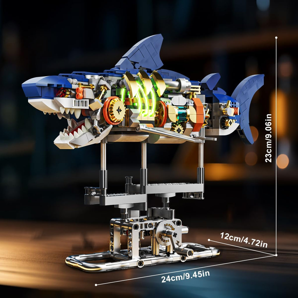 Insoon Mechanical Shark Building Set with LED Light