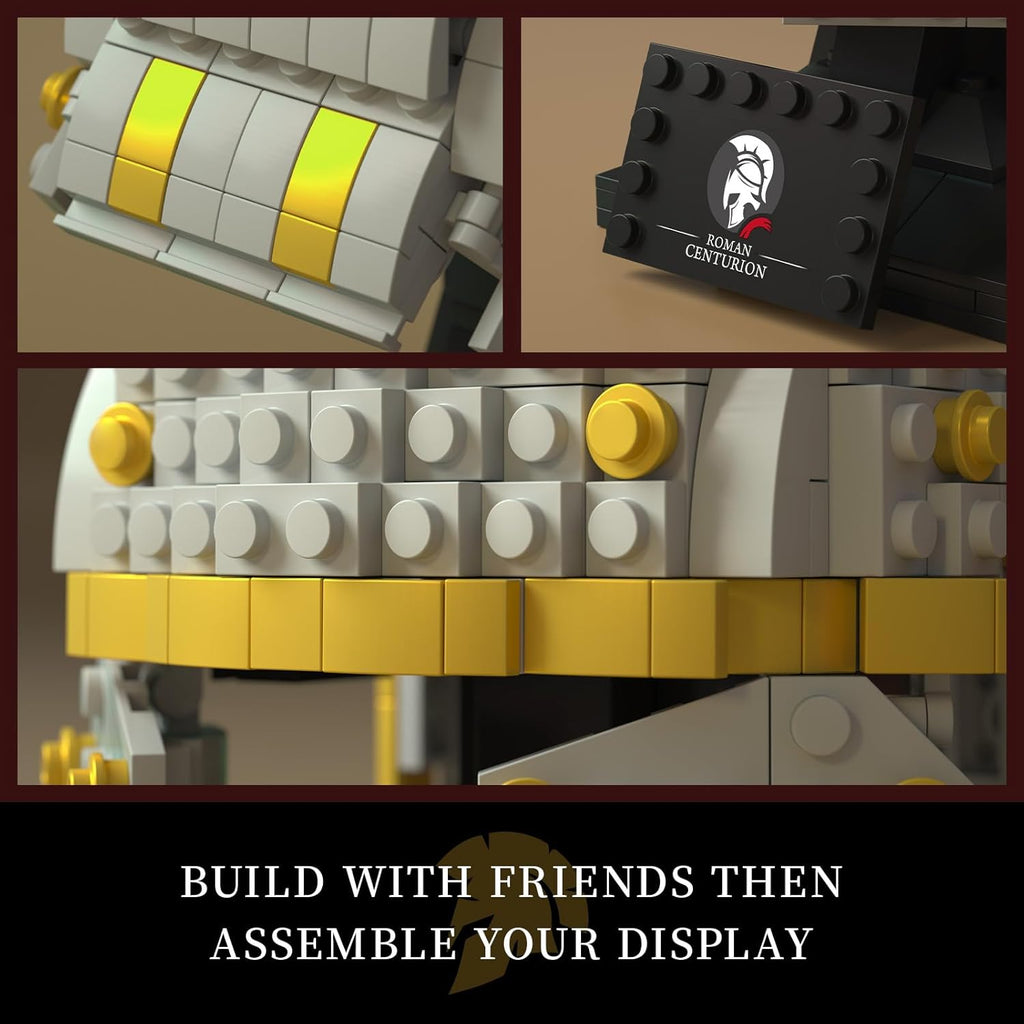 Givenni Roman Centurion Helmet Building Set for Adults 596 Pieces