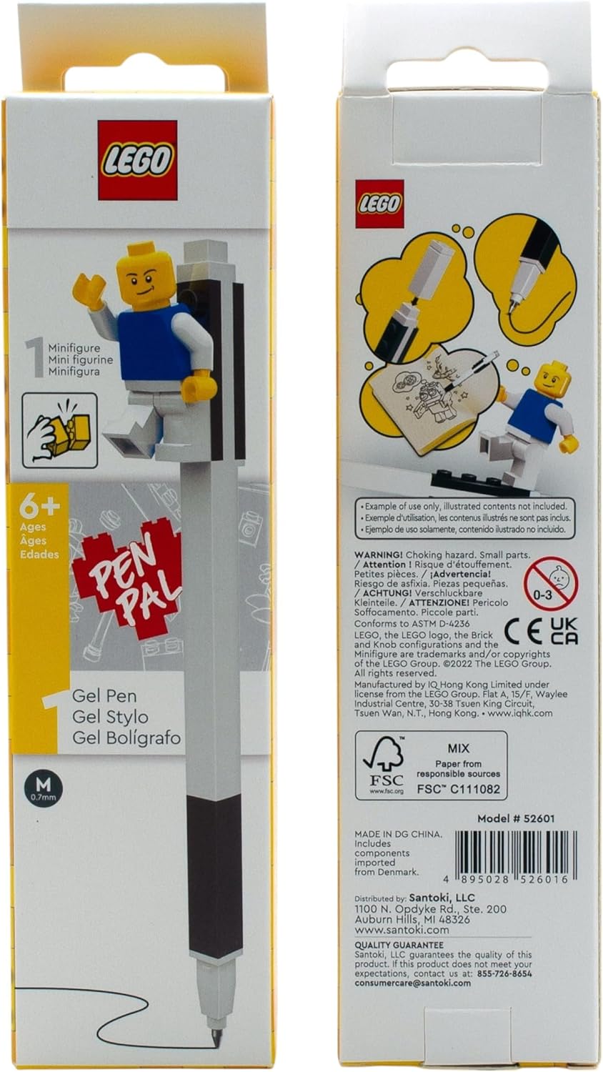 Lego Pen Pal - Black Gel Pen with Classic Minifigure