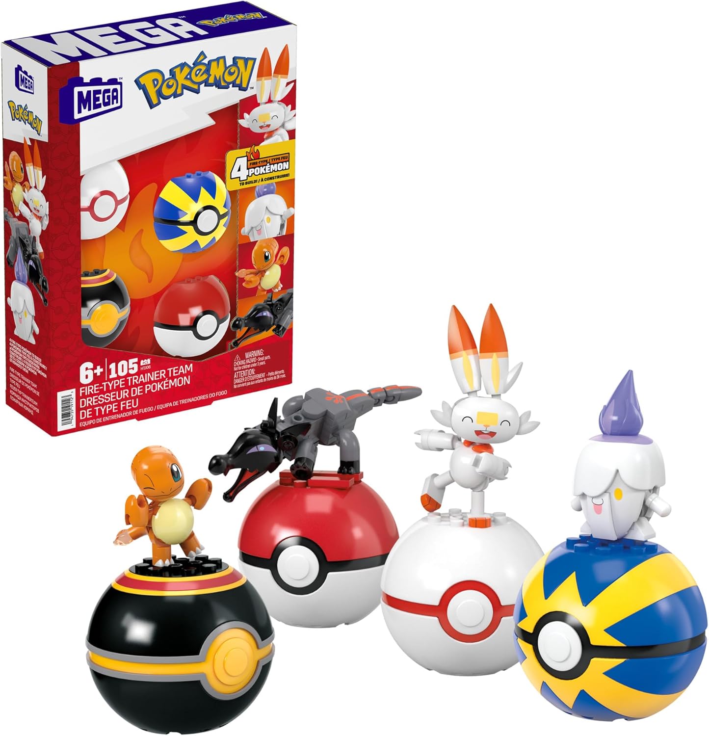 MEGA Pokémon Fire-Type Trainer Team