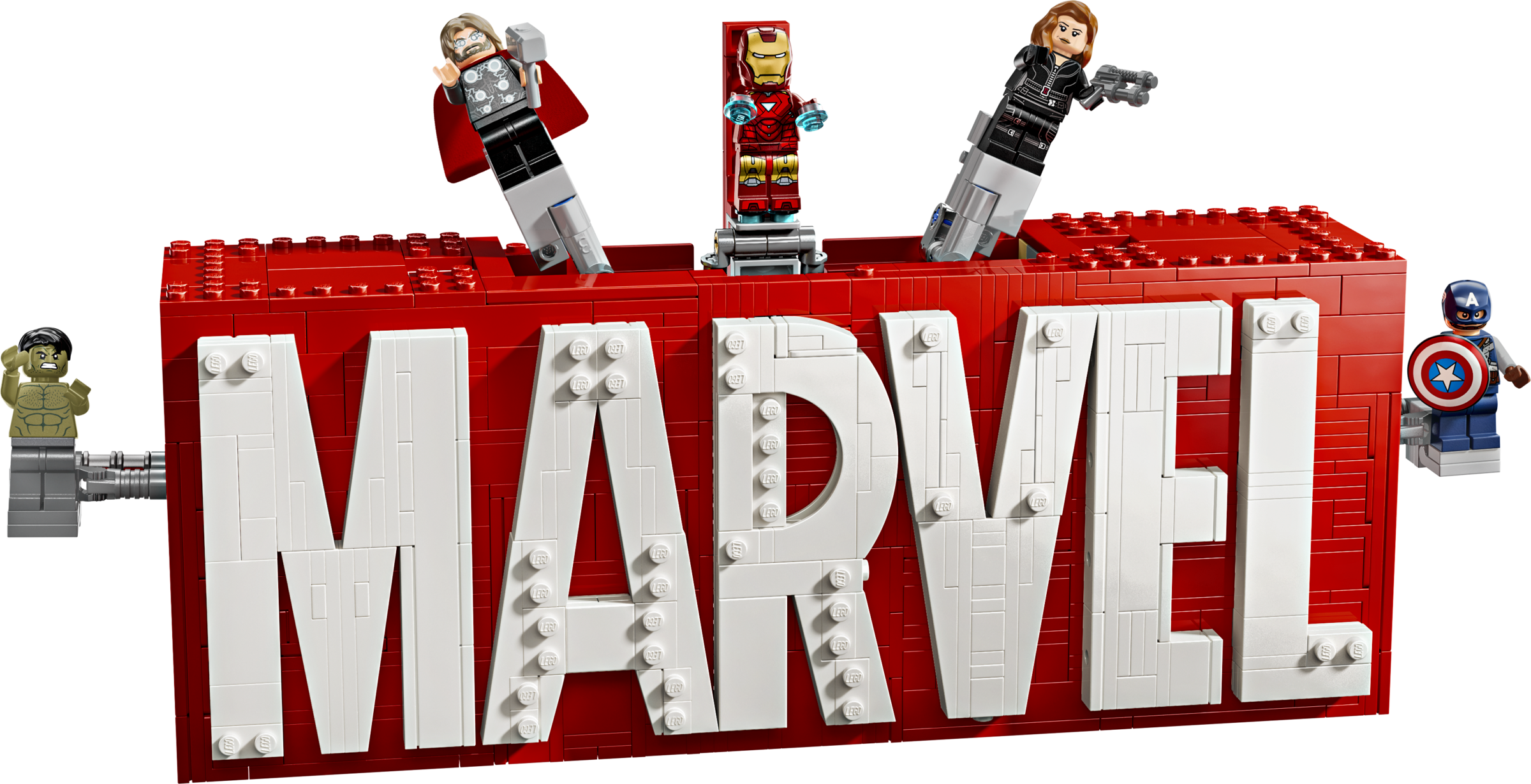 LEGO Marvel - Buildable Logo & Minifigures Collectible Set - 76313
