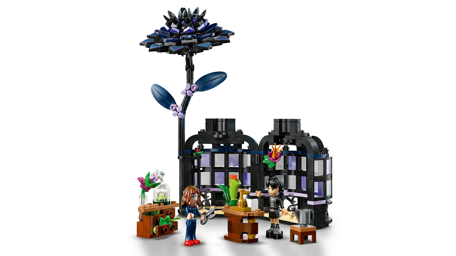 Lego Wednesday Black Dahlia Flower
