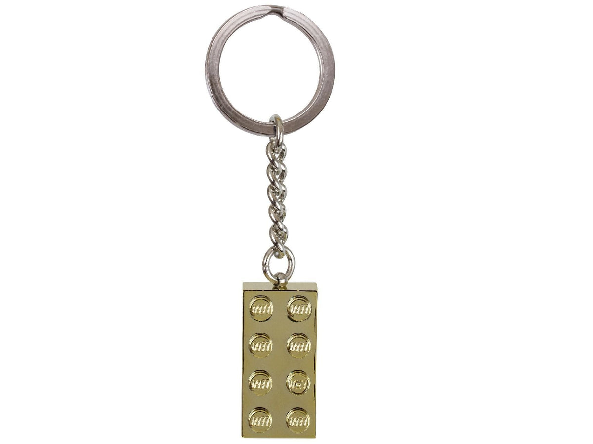 LEGO Gold 2x4 Stud Key Chain 850808