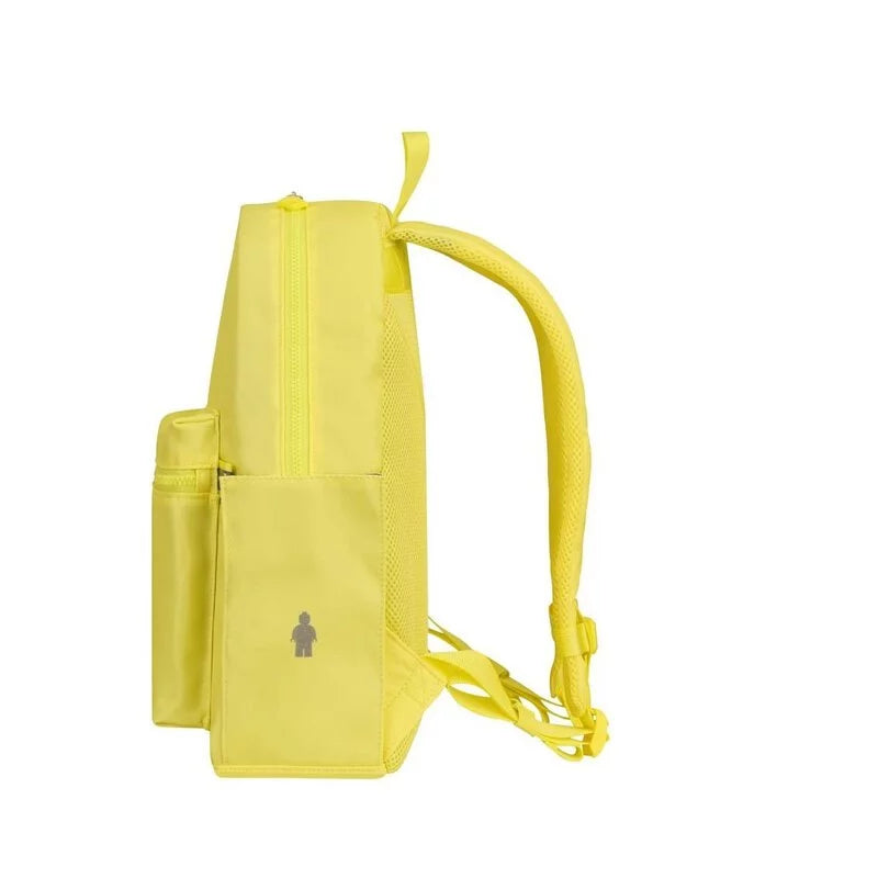 Yellow LEGO backpack on a white background