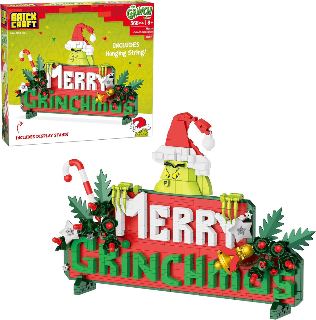 Brickcraft - Merry Grinchmas Sign Holiday Brick Building Set - 72361GRI