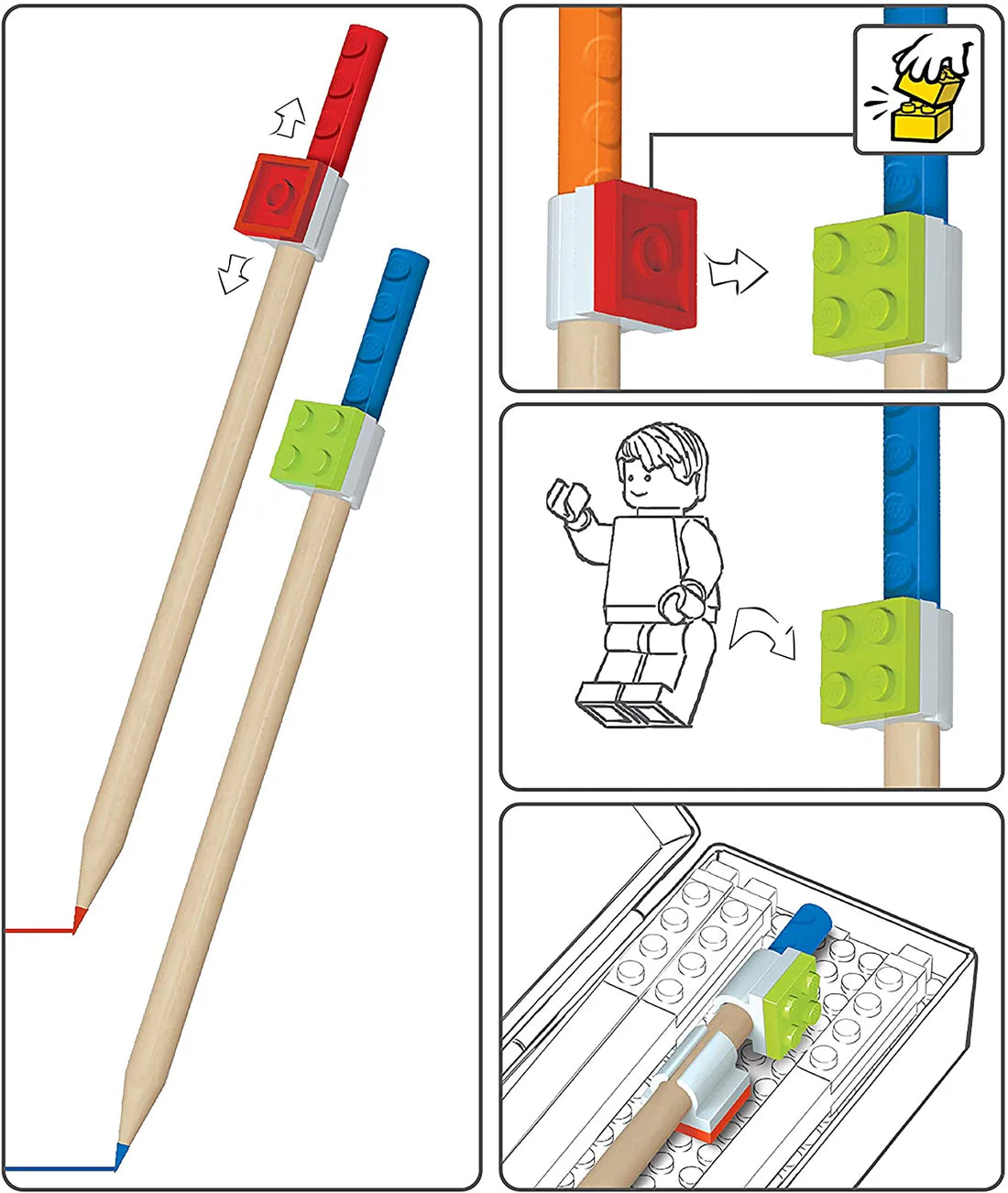 LEGO® Colored Pencils with Topper 12 Pack