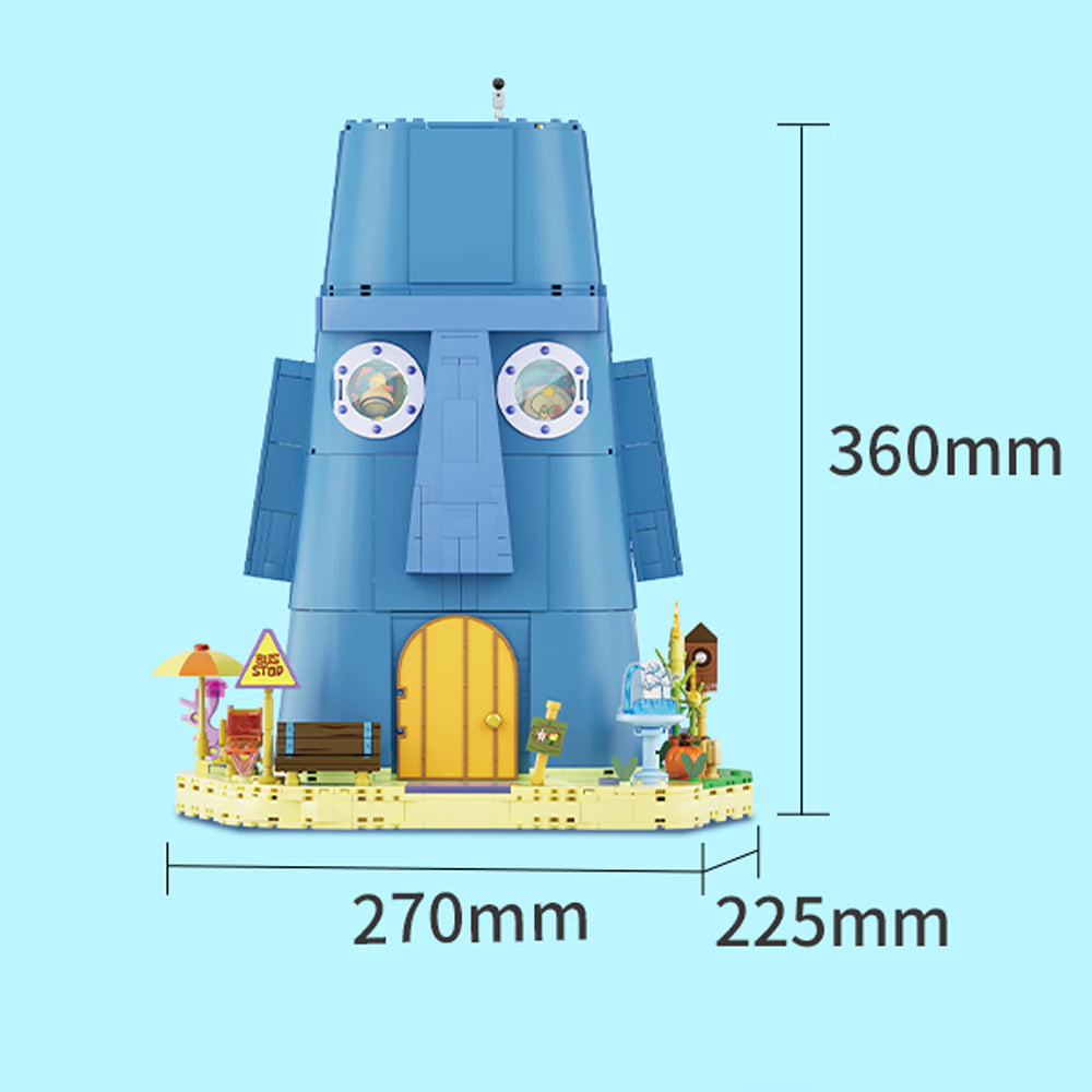 AREA X Squidward Tentacles Moai House SpongeBob SquarePants AB0078 with LED Lights-Bricking Lebanon
