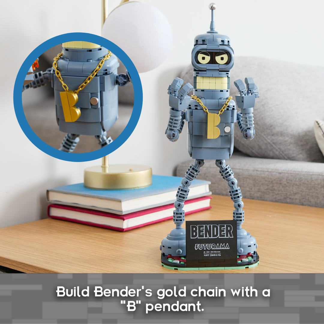 Brickcraft Futurama Bender Posable Robot Figure Collectible Display building set