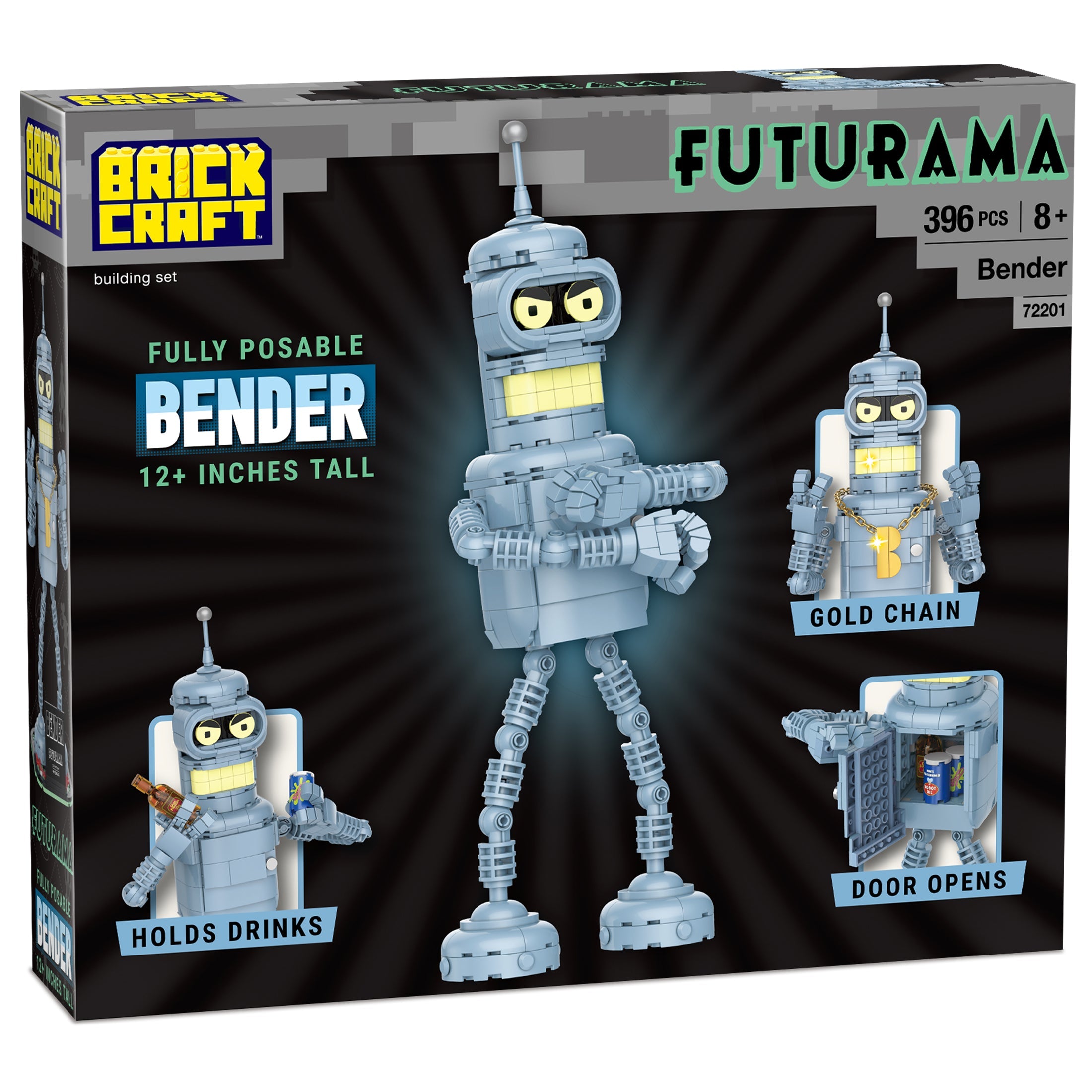 Brickcraft Futurama Bender Posable Robot Figure Collectible Display building set