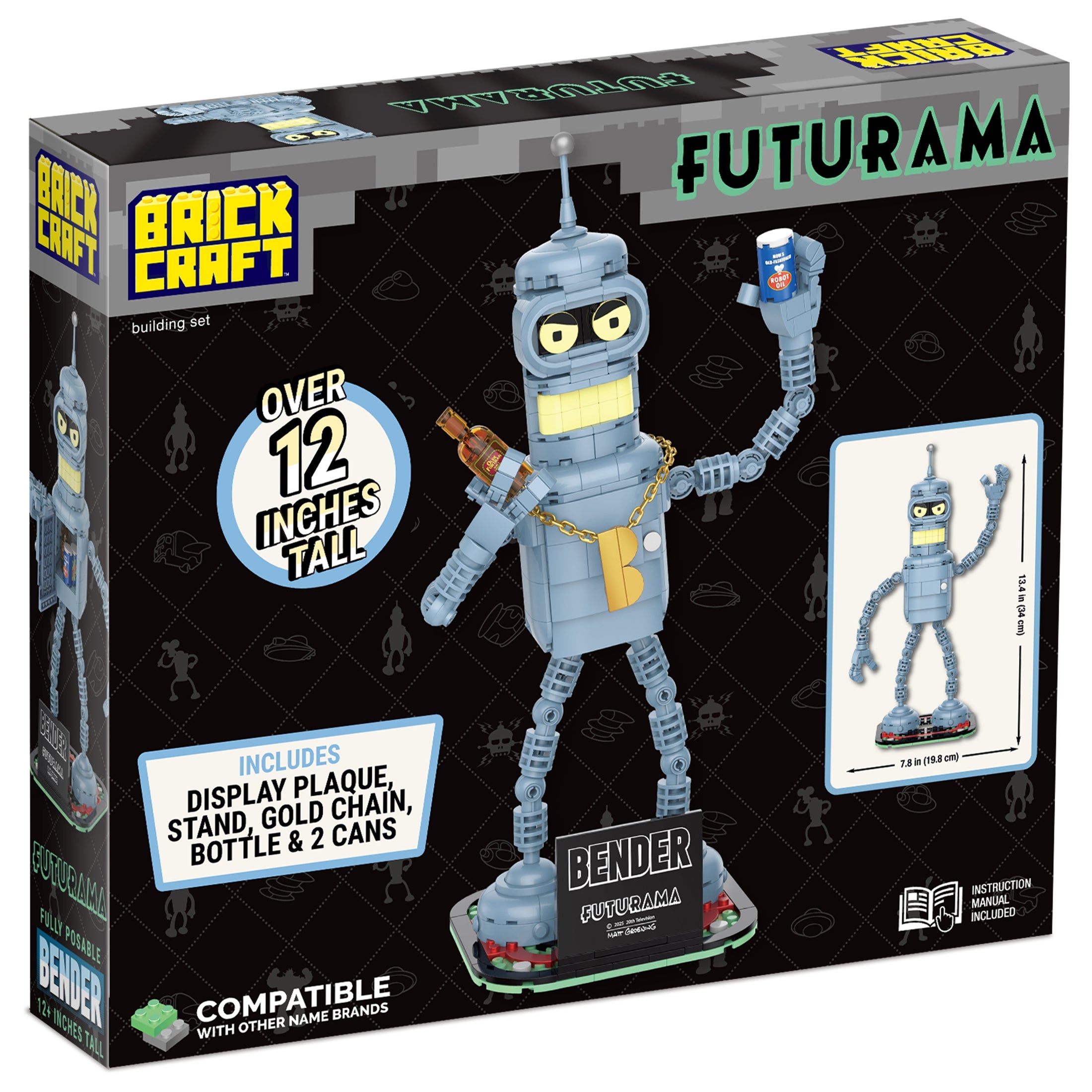 Brickcraft Futurama Bender Posable Robot Figure Collectible Display building set