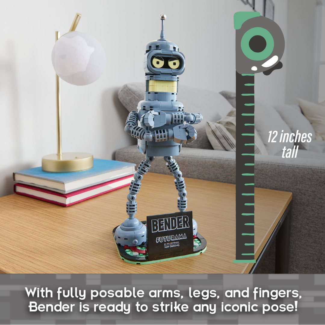 Brickcraft Futurama Bender Posable Robot Figure Collectible Display building set