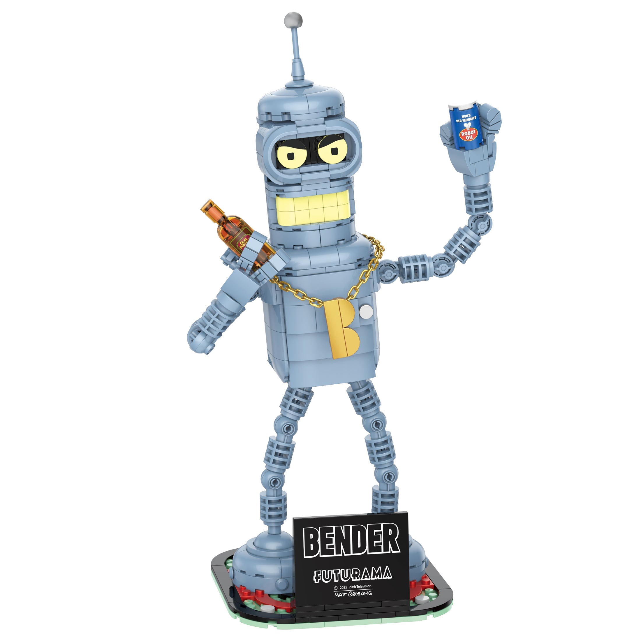 Brickcraft Futurama Bender Posable Robot Figure Collectible Display building set