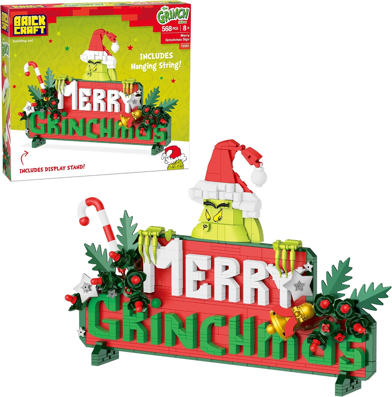 Brickcraft - Merry Grinchmas Sign Holiday Brick Building Set - 72361GRI