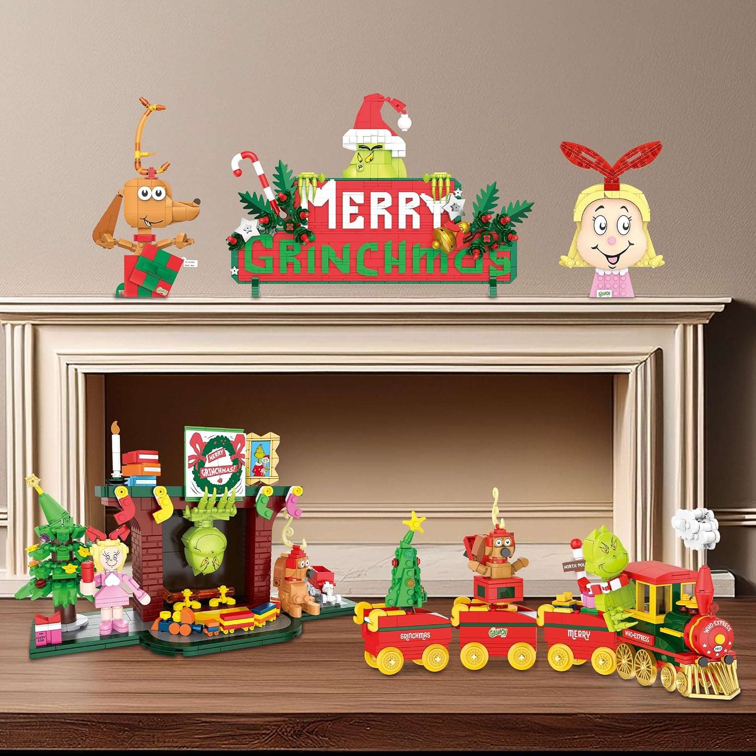 Brickcraft - Merry Grinchmas Sign Holiday Brick Building Set - 72361GRI