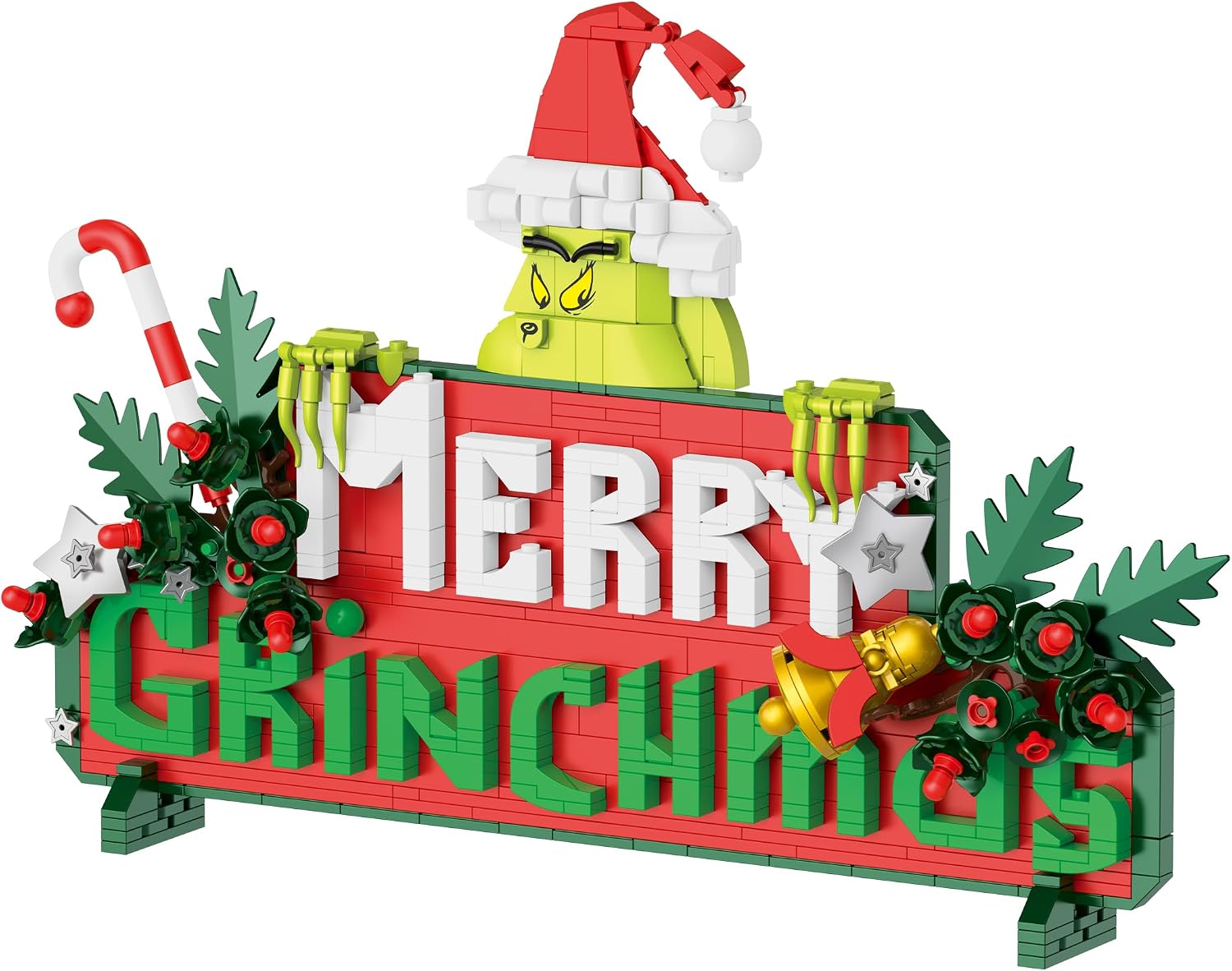 Brickcraft - Merry Grinchmas Sign Holiday Brick Building Set - 72361GRI