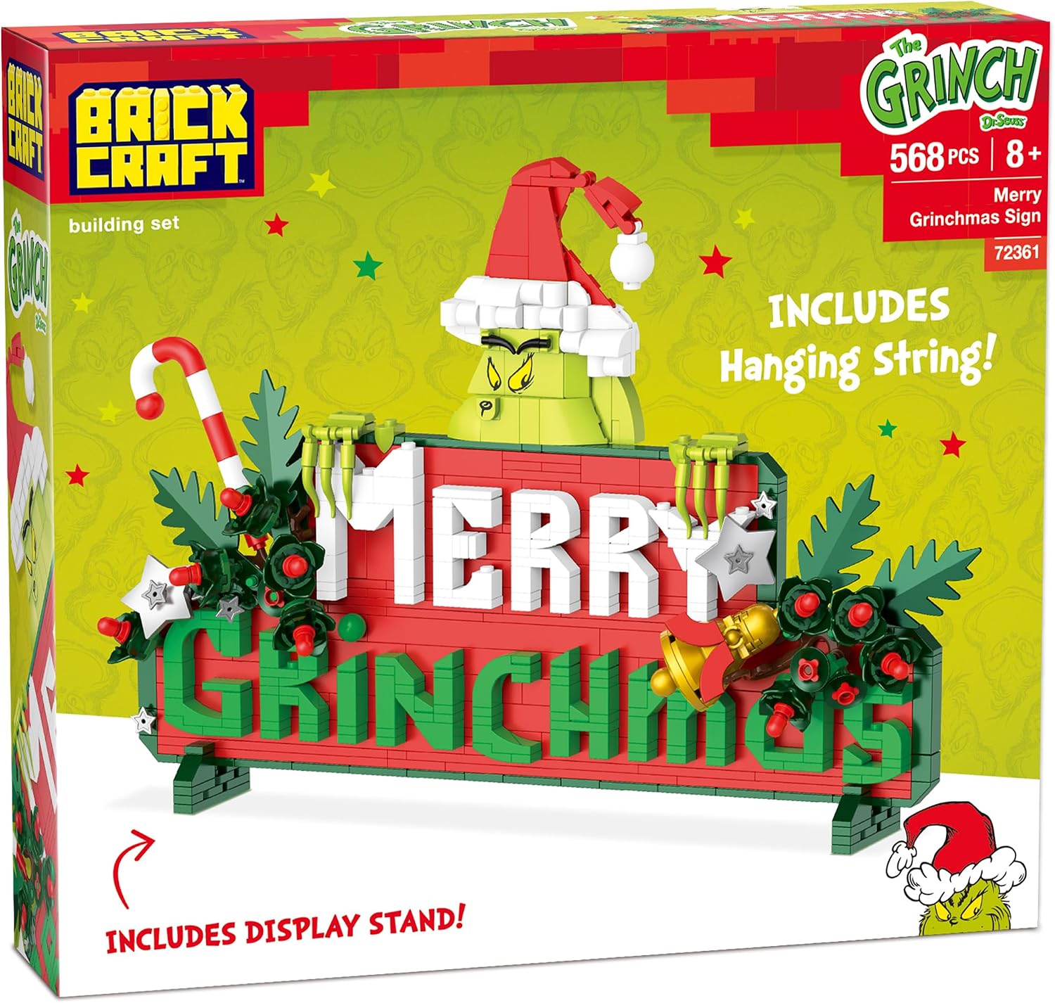 Brickcraft - Merry Grinchmas Sign Holiday Brick Building Set - 72361GRI