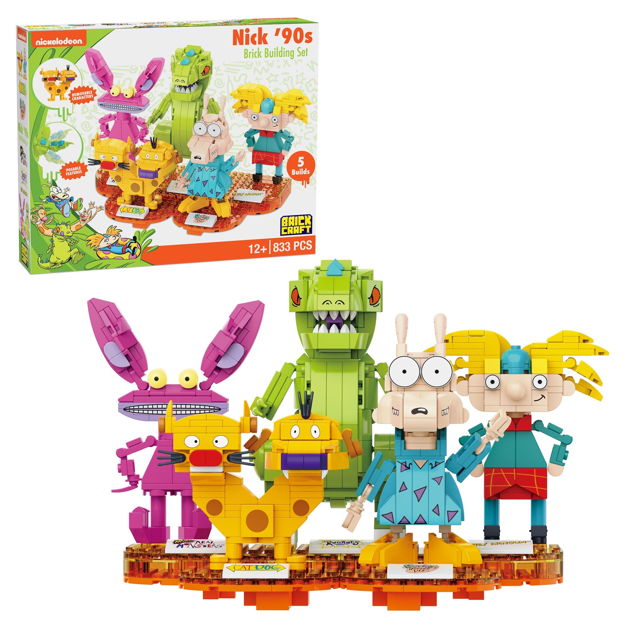 Brickcraft - Nick 90's Nickelodeon Brick Set Collectible - 72093NCK
