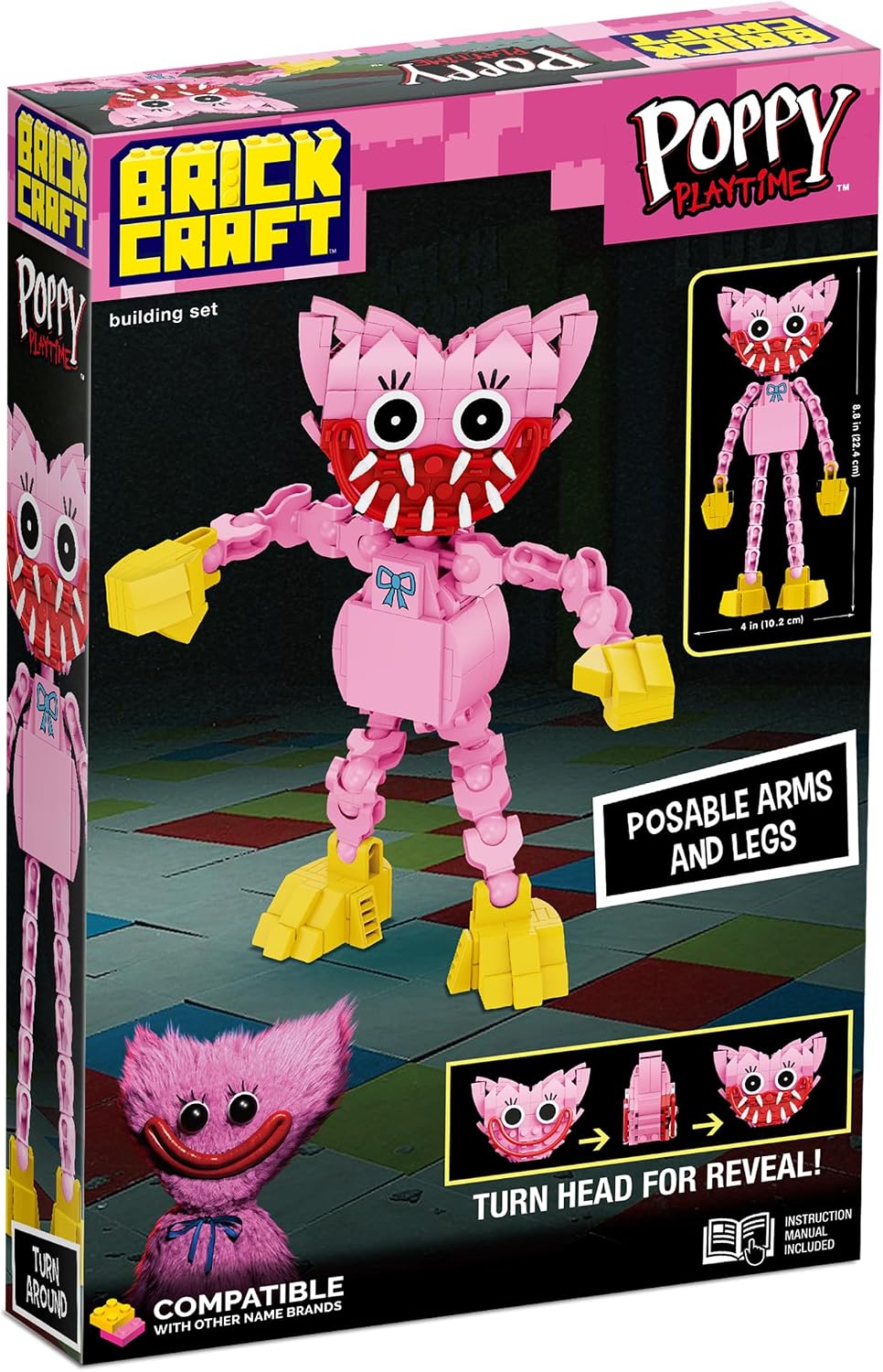 Brickcraft Poppy Playtime Kissy Missy Building Set 240 Pieces Collectible Pink Figure Toy with Articulated Limbs SDCC 2025 Limited Edition Construction Set for Kids Ages 8 Plus Official Licensed Toy