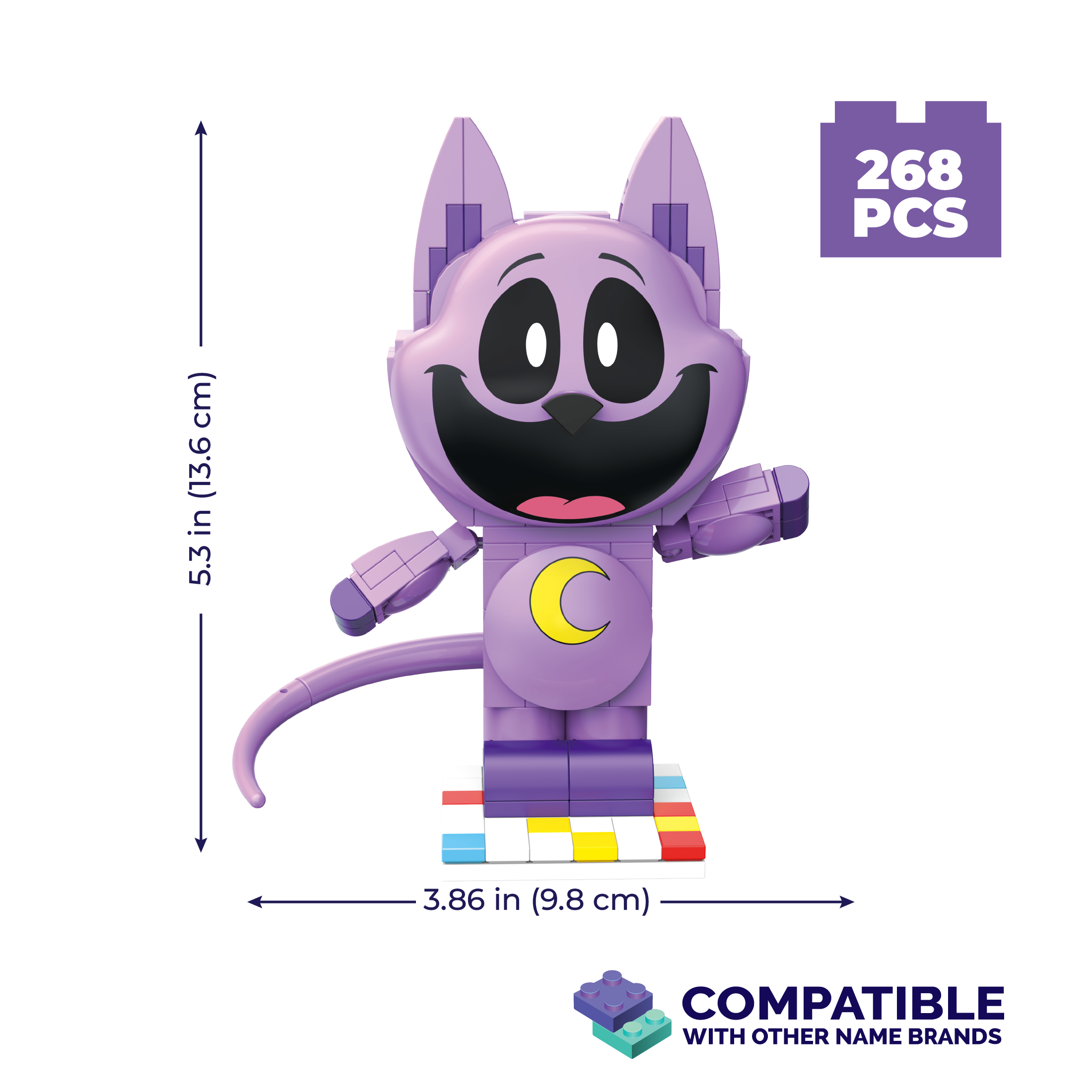 Brickcraft Smiling Critters CatNap - Lavender - 72407PPT