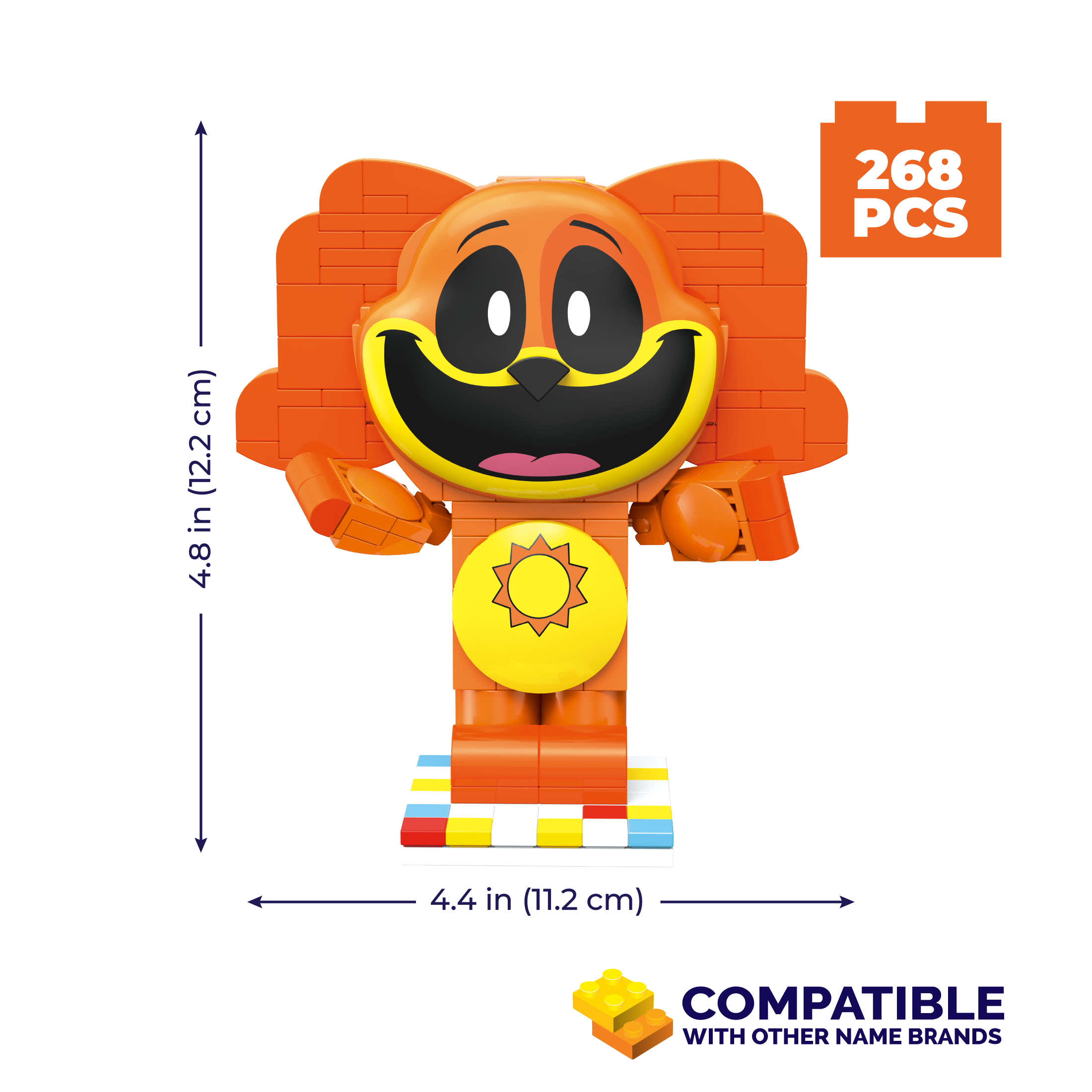 Brickcraft Smiling Critters DogDay Bright Orange Toy - 72408PPT