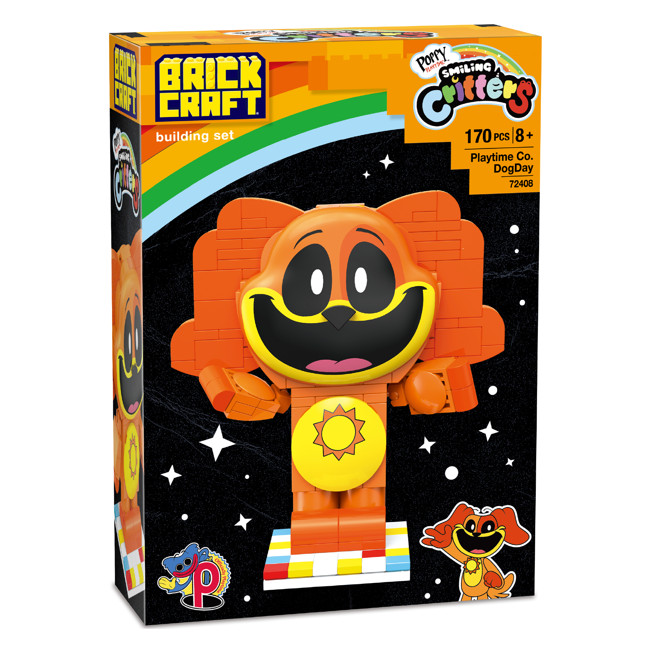 Brickcraft Smiling Critters DogDay Bright Orange Toy - 72408PPT
