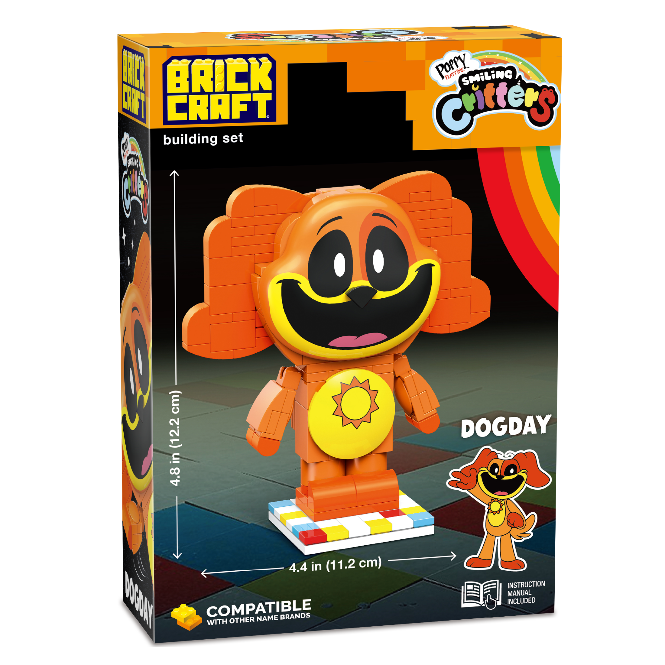 Brickcraft Smiling Critters DogDay Bright Orange Toy - 72408PPT