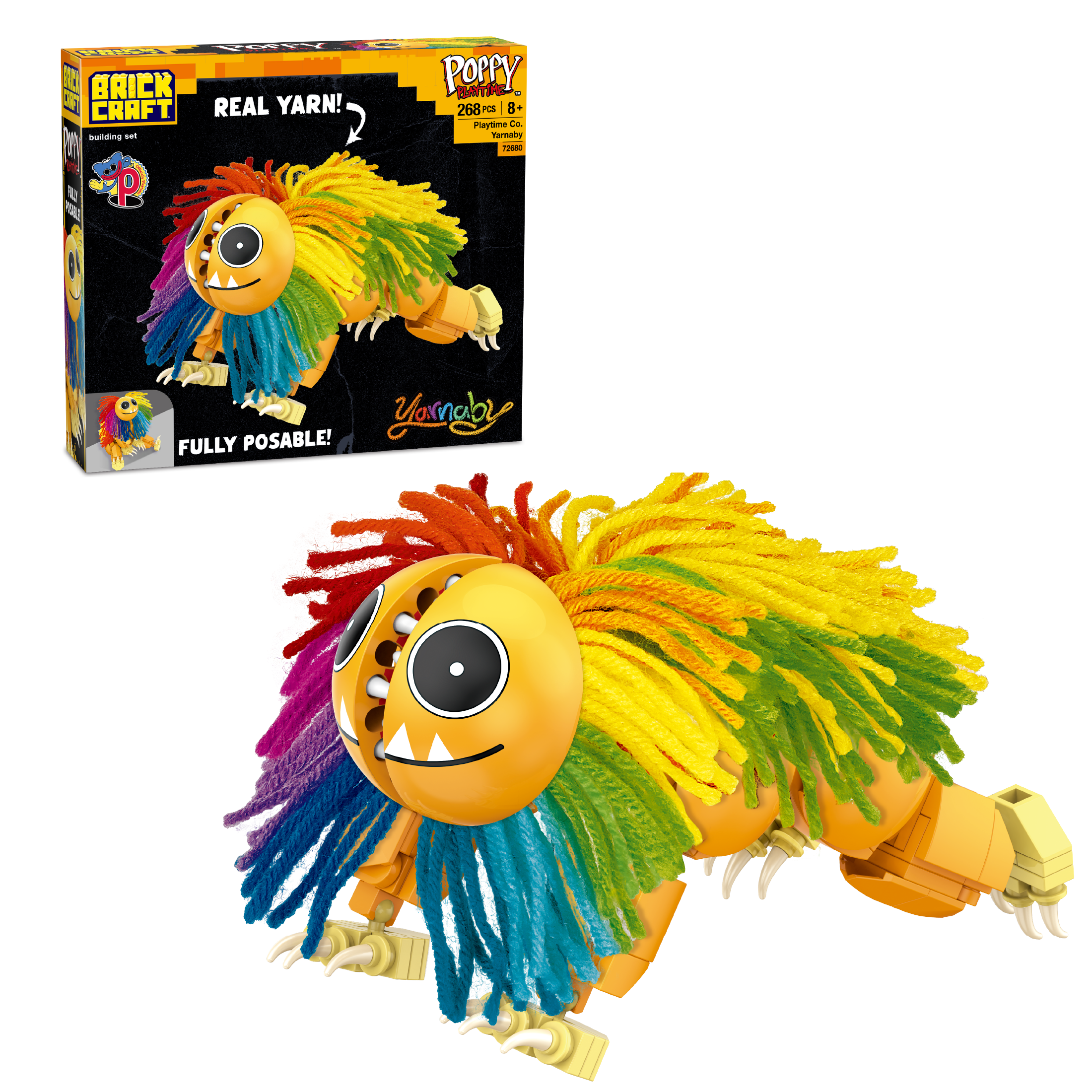 Brickcraft Yarnaby Posable Lion Brick Set – 268 Pieces – 72680PPT