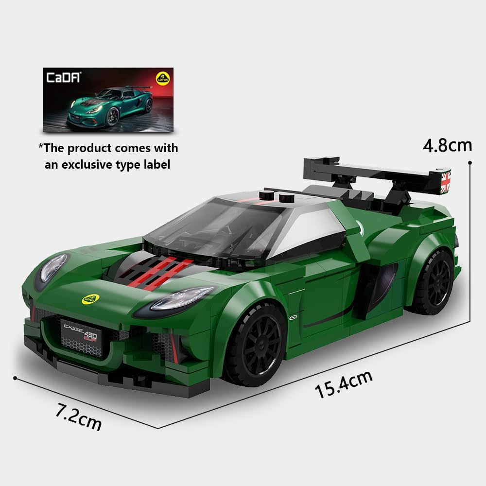 CaDA Lotus Exige Cup 430 Building Blocks Car, 1:24 Scale C55043W