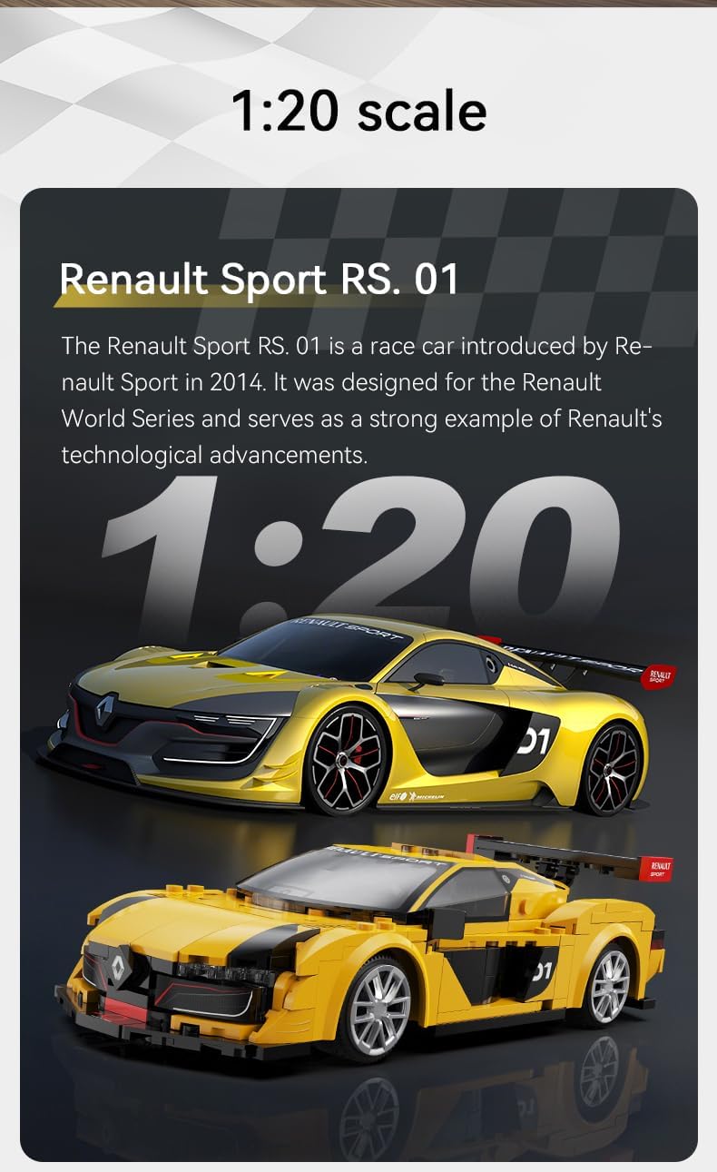 CaDA Renault Sport RS.01 - 294 Piece Brick Model Kit C51094W