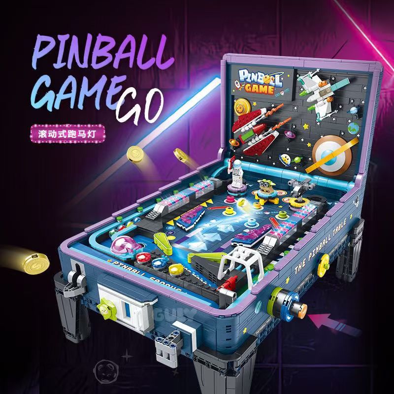 GULY 60526 Motorized Pinball Table Building Block Set 2309 Pieces-GULY-Bricking Lebanon