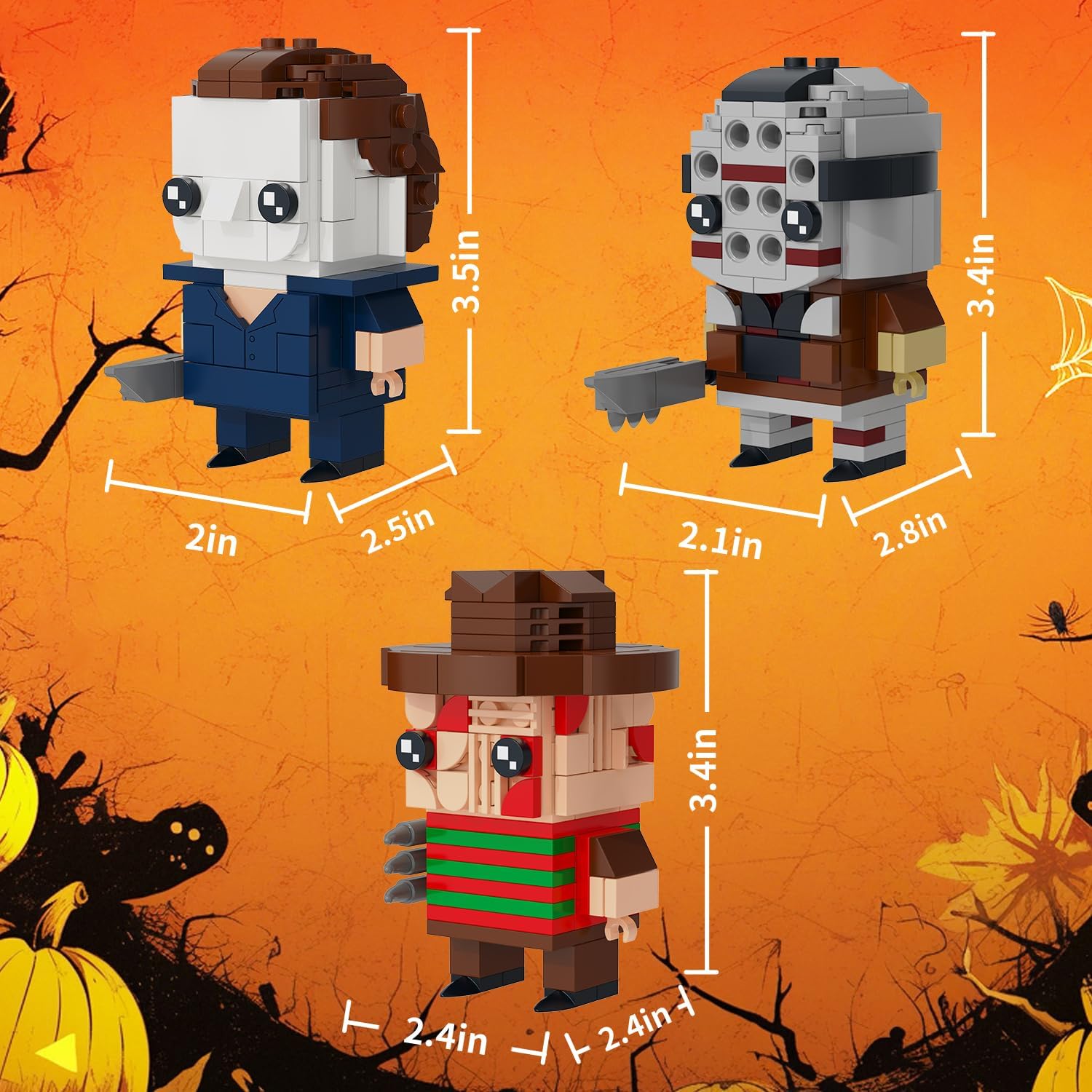 Halloween Horror Figures with Michael, Jason & Freddy-Bricking Lebanon