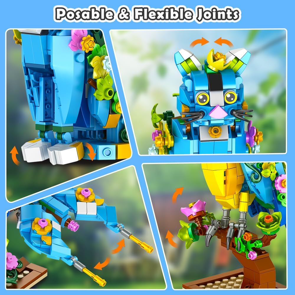Insoon 3 in 1 Flower Cat Parrot Butterfly KB7137-Bricking Lebanon