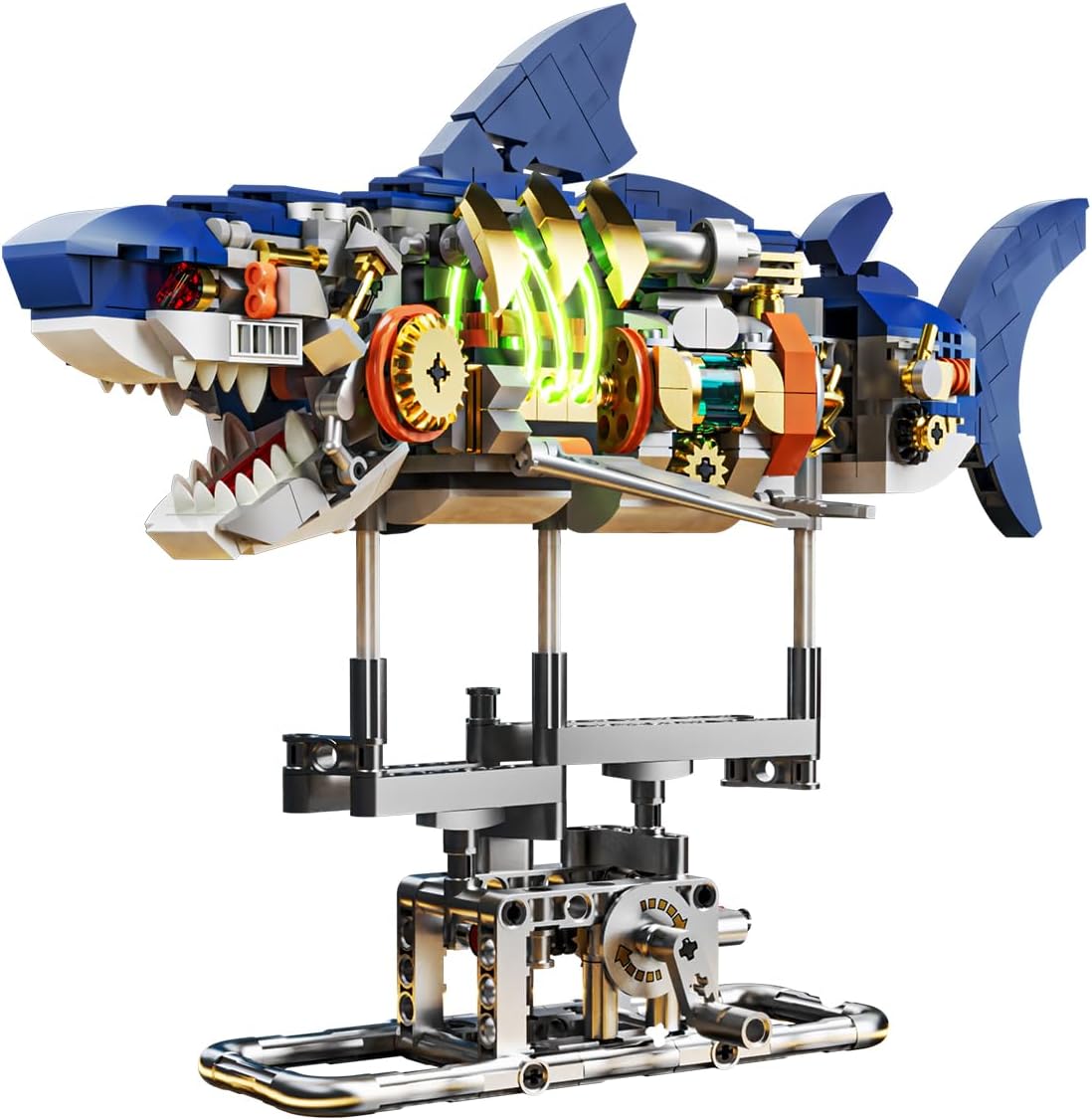 Insoon Mechanical Shark Building Set with LED Light 13054-Bricking Lebanon