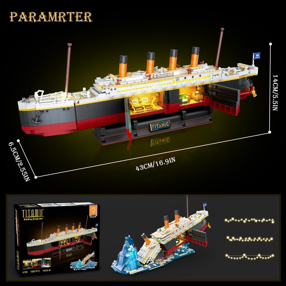 Insoon Titanic Building Set with Light 6108-Bricking Lebanon