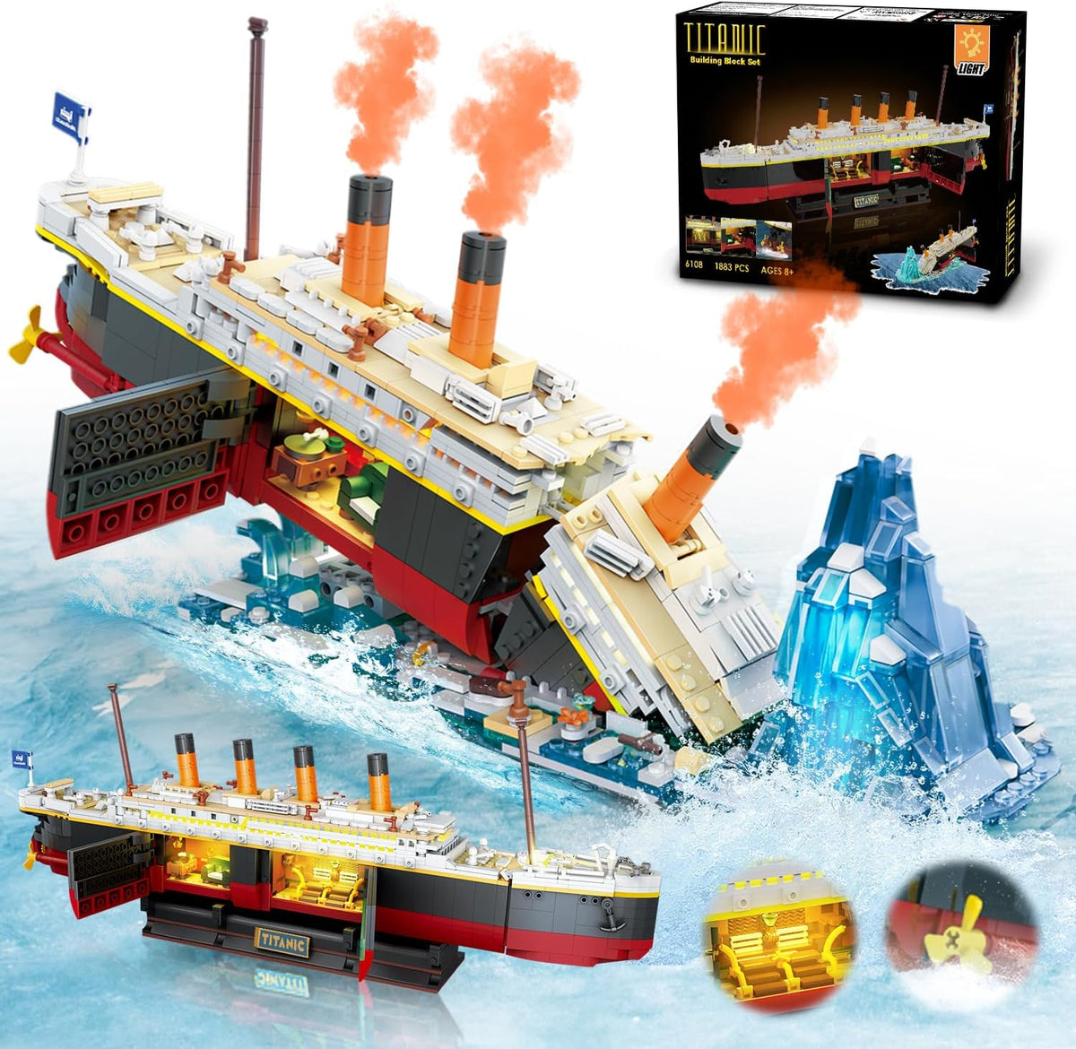 Insoon Titanic Building Set with Light 6108-Bricking Lebanon