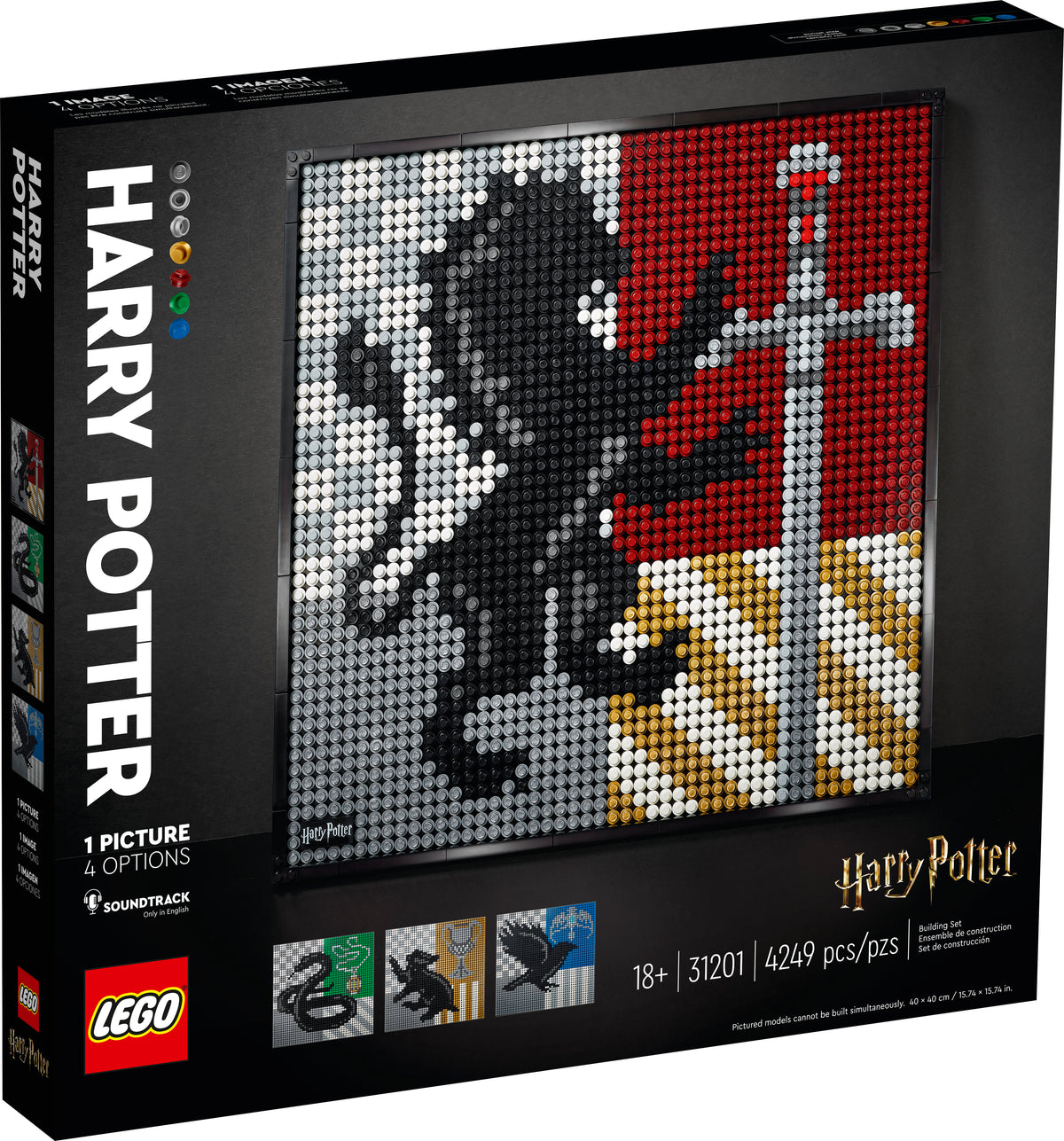 LEGO Art Harry Potter Hogwarts Crests Wall Art Set 31201